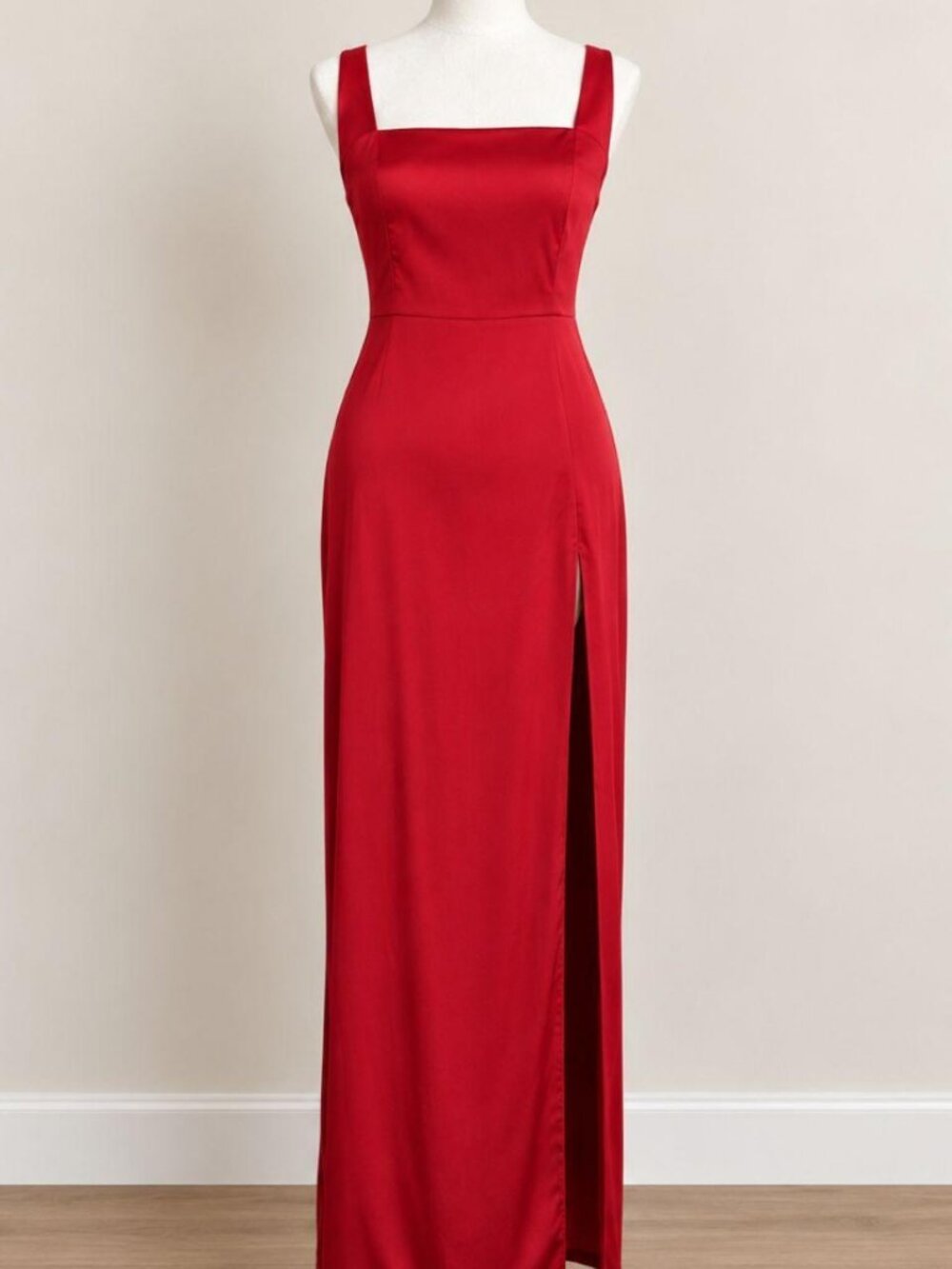 Reformation Solay Silk Dress Sangre Red Size 2 | Square Neck Corset Midi